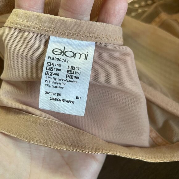 Elomi Matilda Plunge Bra Size 38I Pink Convertible Straps Underwire Lingerie - Picture 8 of 8